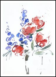 Blumen rot/blau